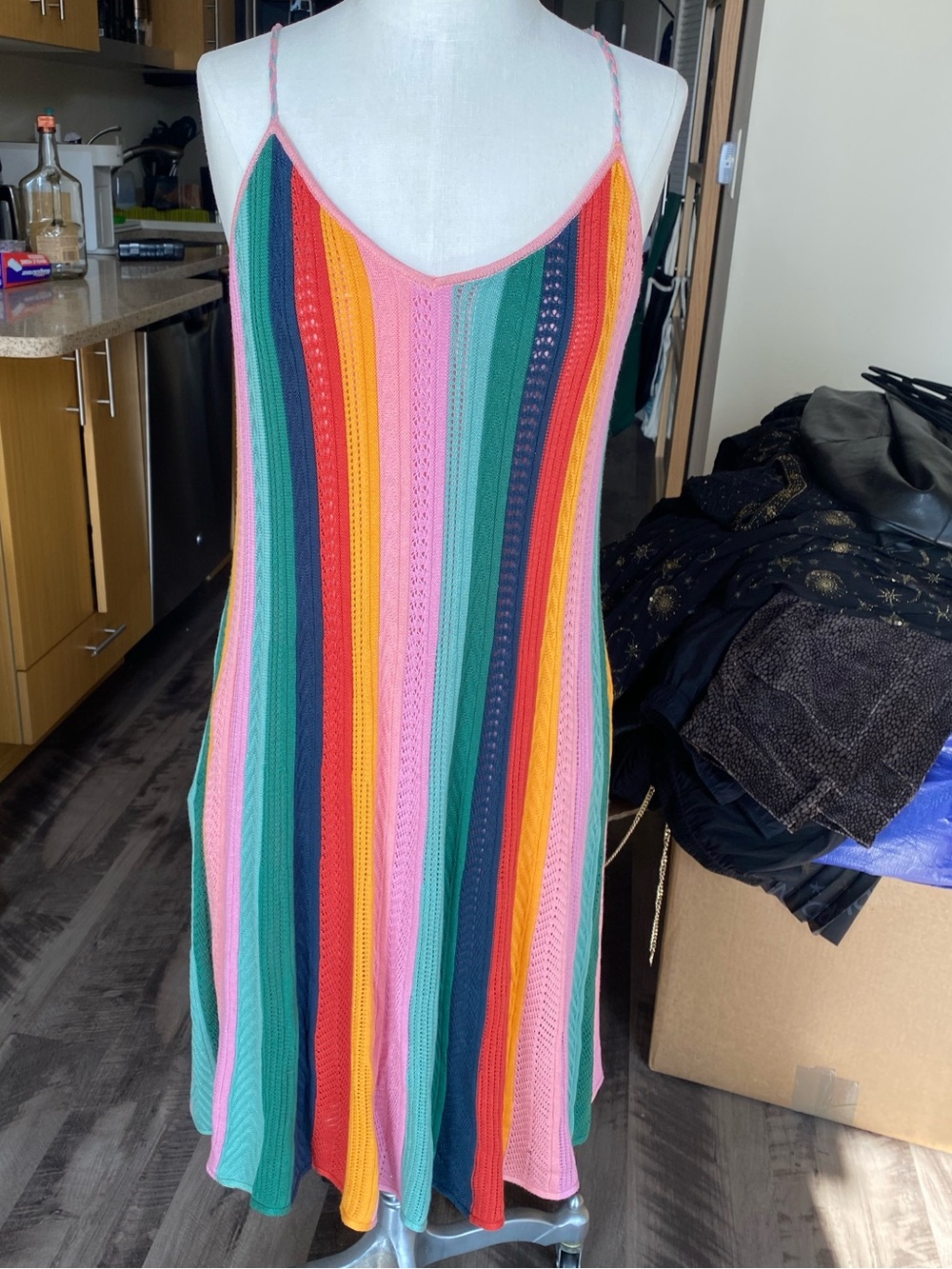 Anthropologie Multicolor Crochet Dress
